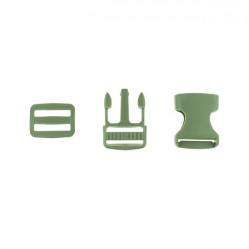 Verschluss-Set - khaki - 2,5 cm